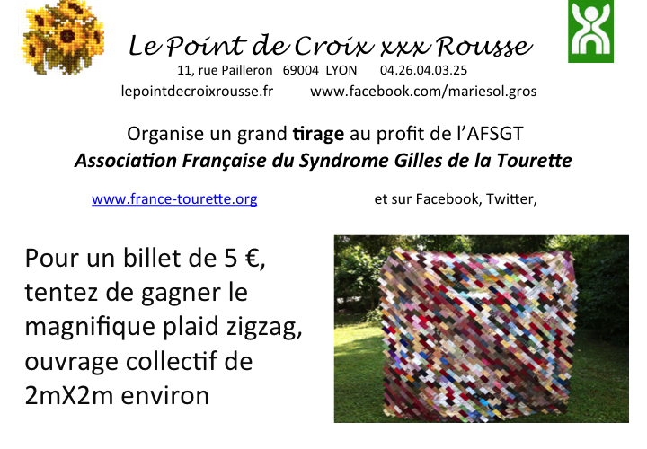 Tirage au sort pour gagner un plaid réalisé en travail collaboratif à Lyon.